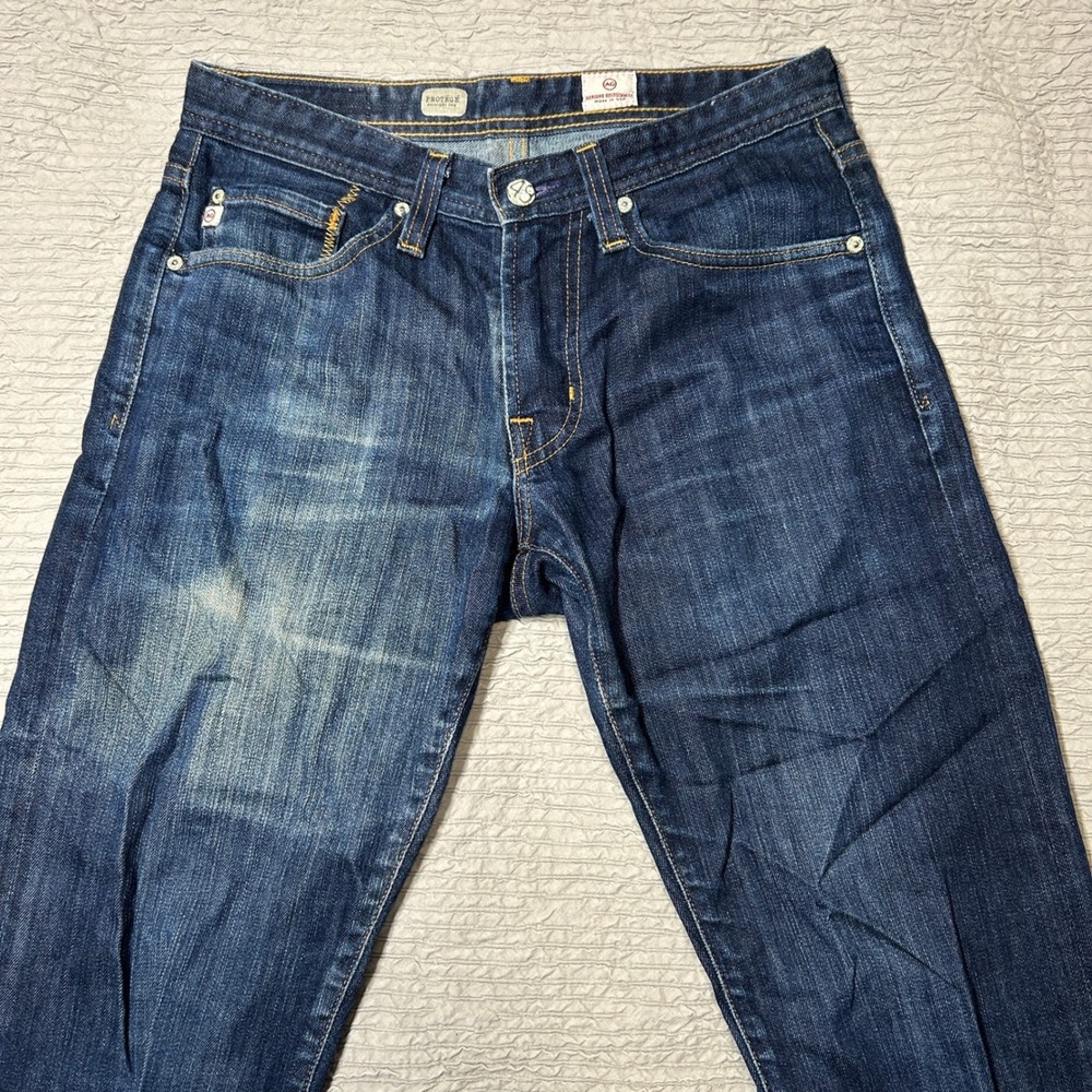 AG Adriano Goldschmied Protege Straight Leg Jeans Dark Wash Blue 28 Made in USA